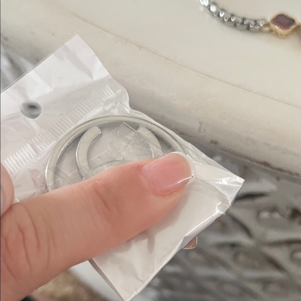 Silver Logo earrings